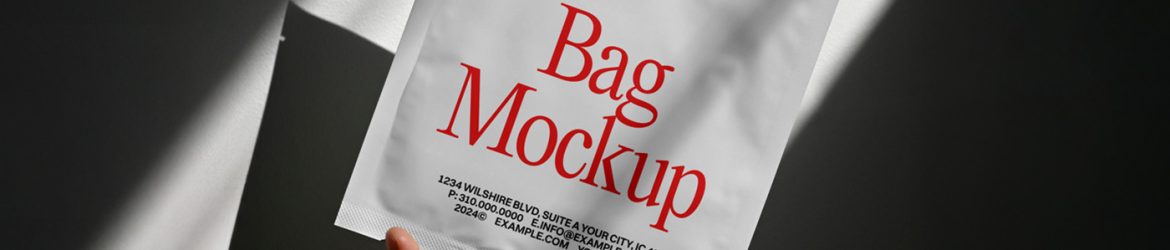 Free Cosmetic Cream Bag PSD Mockup
