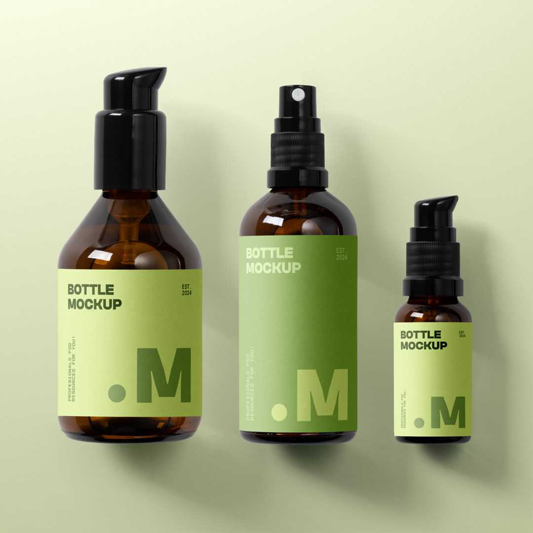 Free Cosmetics Packaging Bottle Mockup