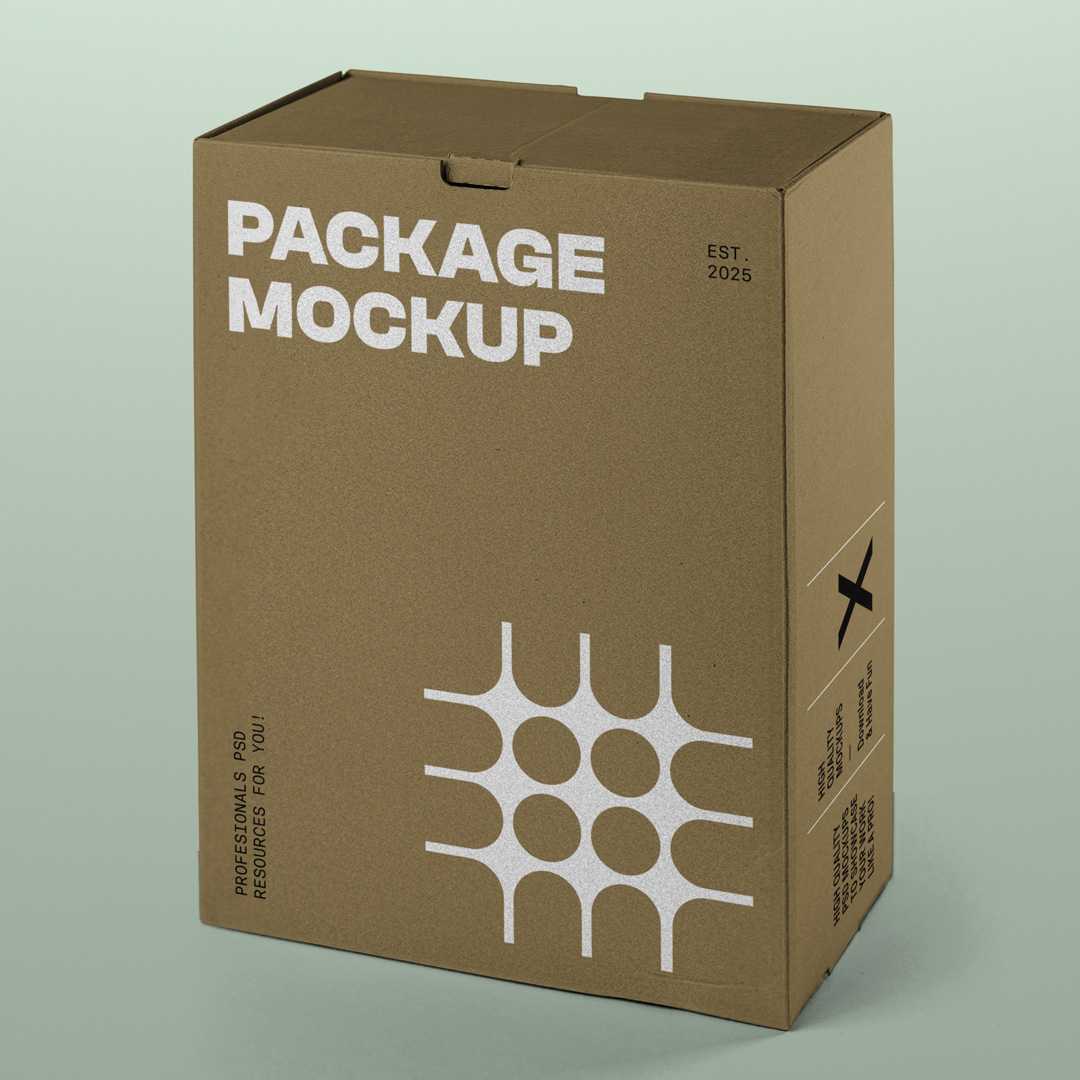 Free Craft Box PSD Mockup