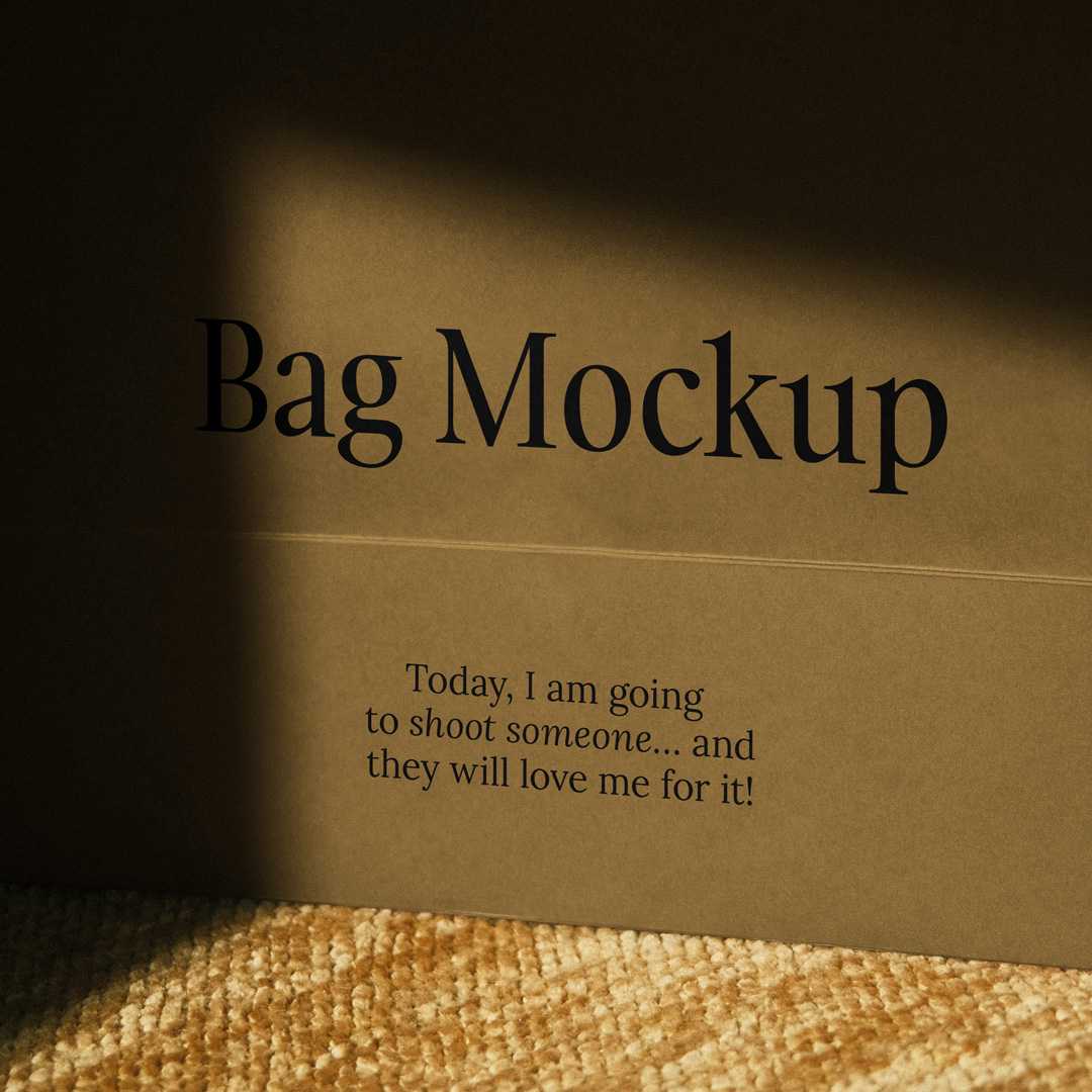 Free Craft Paper Bag Mockup