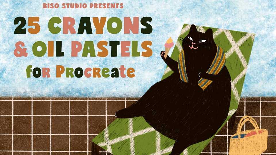 Free Crayons and Oil Pastels Brushes for Procreate