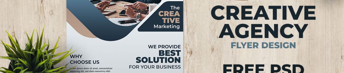 Free Creative Agency Flyer PSD Template