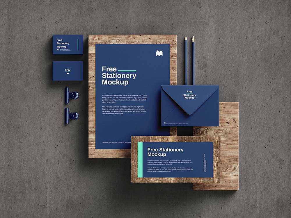 Free Creative Branding Stationery Mockup PSD set PSD