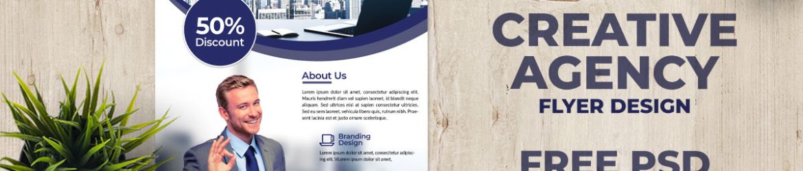 Free Creative Business Agency Flyer PSD Template 07