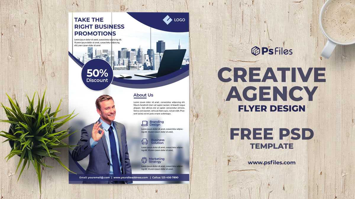 Free Creative Business Agency Flyer PSD Template 07