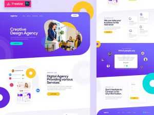 Free Creative Design Agency Website PSD Template