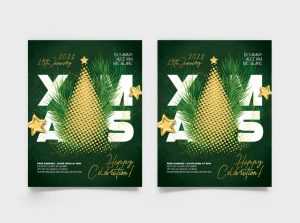 Free Creative Happy Xmas Party Flyer PSD Template + Insta Post