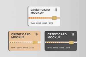 Free Credit Card Mockups PSD