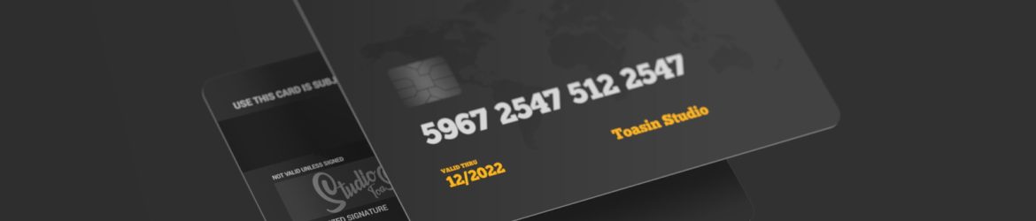 Free credit card PSD Mockup