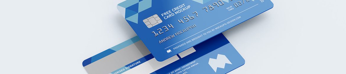 Free Credit / Debit Bank Card Mockup 5 PSD Set