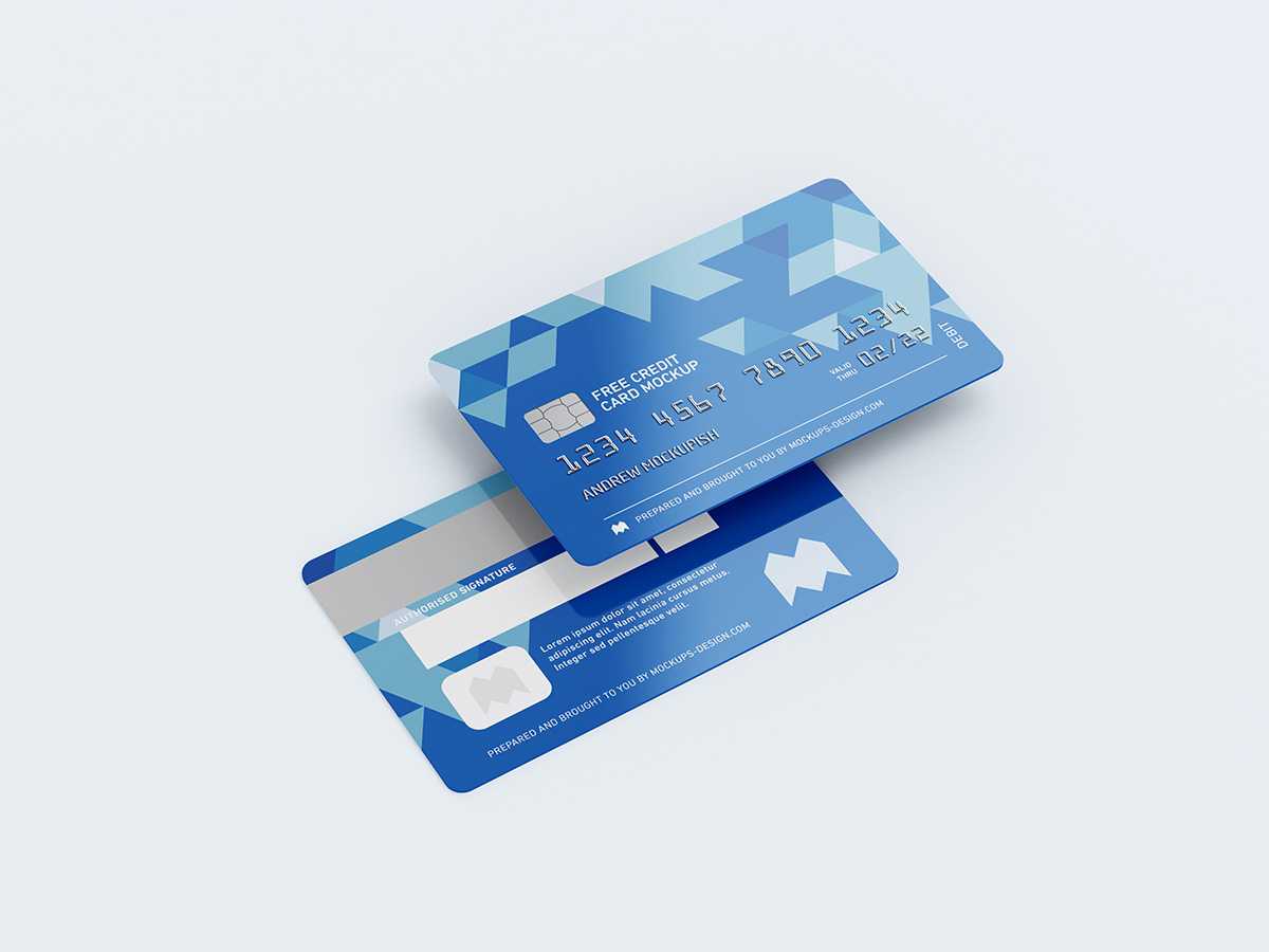 Free Credit / Debit Bank Card Mockup 5 PSD Set