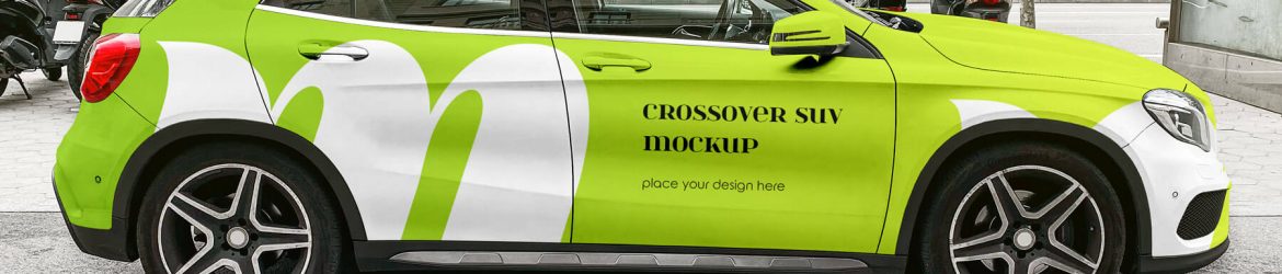 Free Crossover SUV Mockup PSD