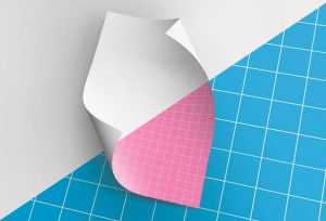 Free Curled A4 Sheet of Paper Mockup