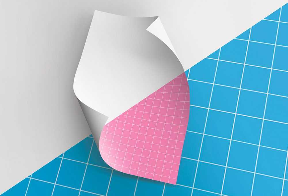 Free Curled A4 Sheet of Paper Mockup