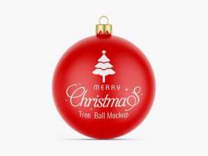 Free Customizable Christmas Bauble / Ball Mockup PSD