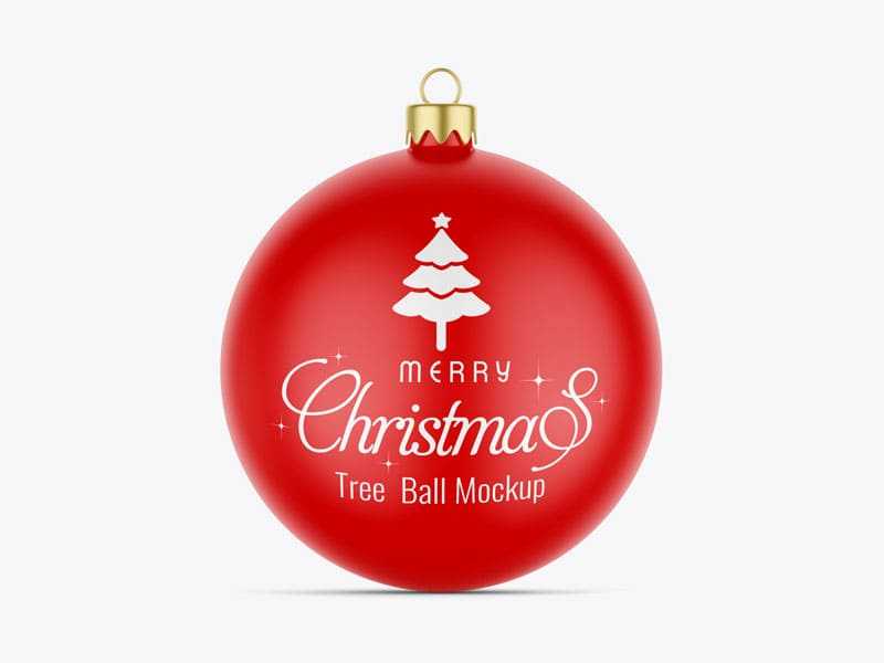 Free Customizable Christmas Bauble / Ball Mockup PSD