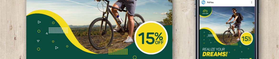 Free Cycle Store Sale Instagram Post Design PSD Template