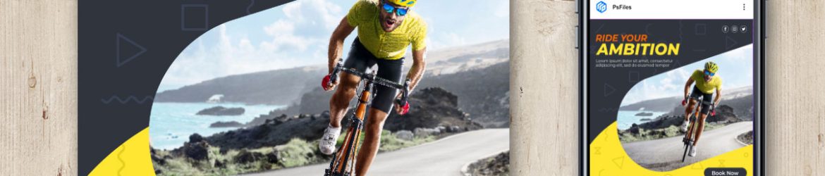 Free Cycling Ride Instagram Post Design PSD Template