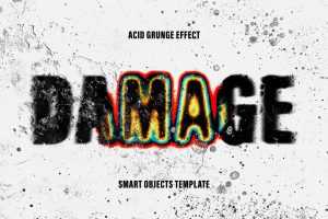 Free Damage Distortion Text Effect