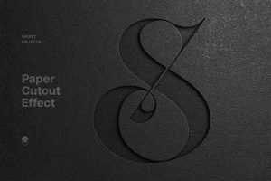 Free Dark Cutout Paper Mockup PSD - Free Photoshop Files | PsFiles