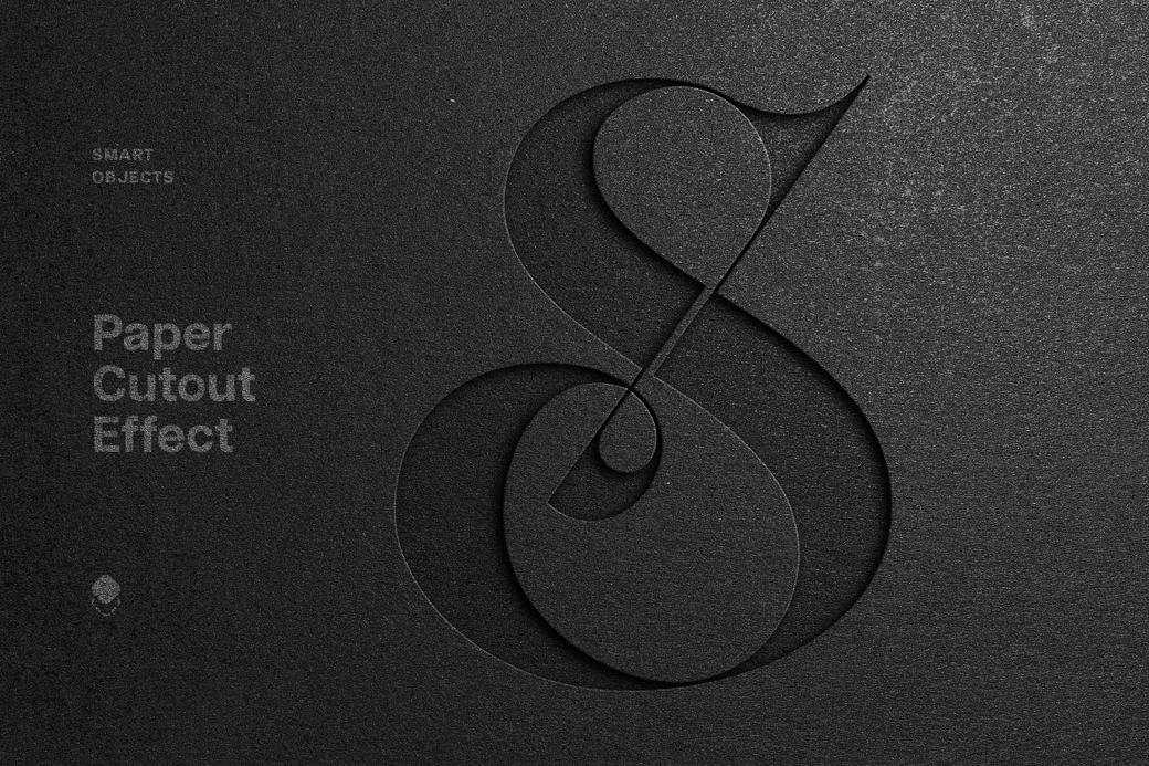 Free Dark Cutout Paper Mockup PSD - Free Photoshop Files | PsFiles