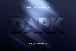 Free Dark Text Effect PSD