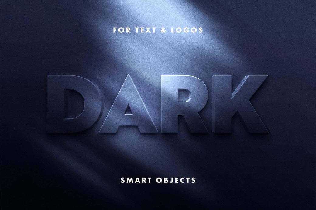 Free Dark Text Effect PSD