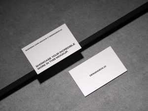 Free Dark Theme Business Card Mockup PSD PSD