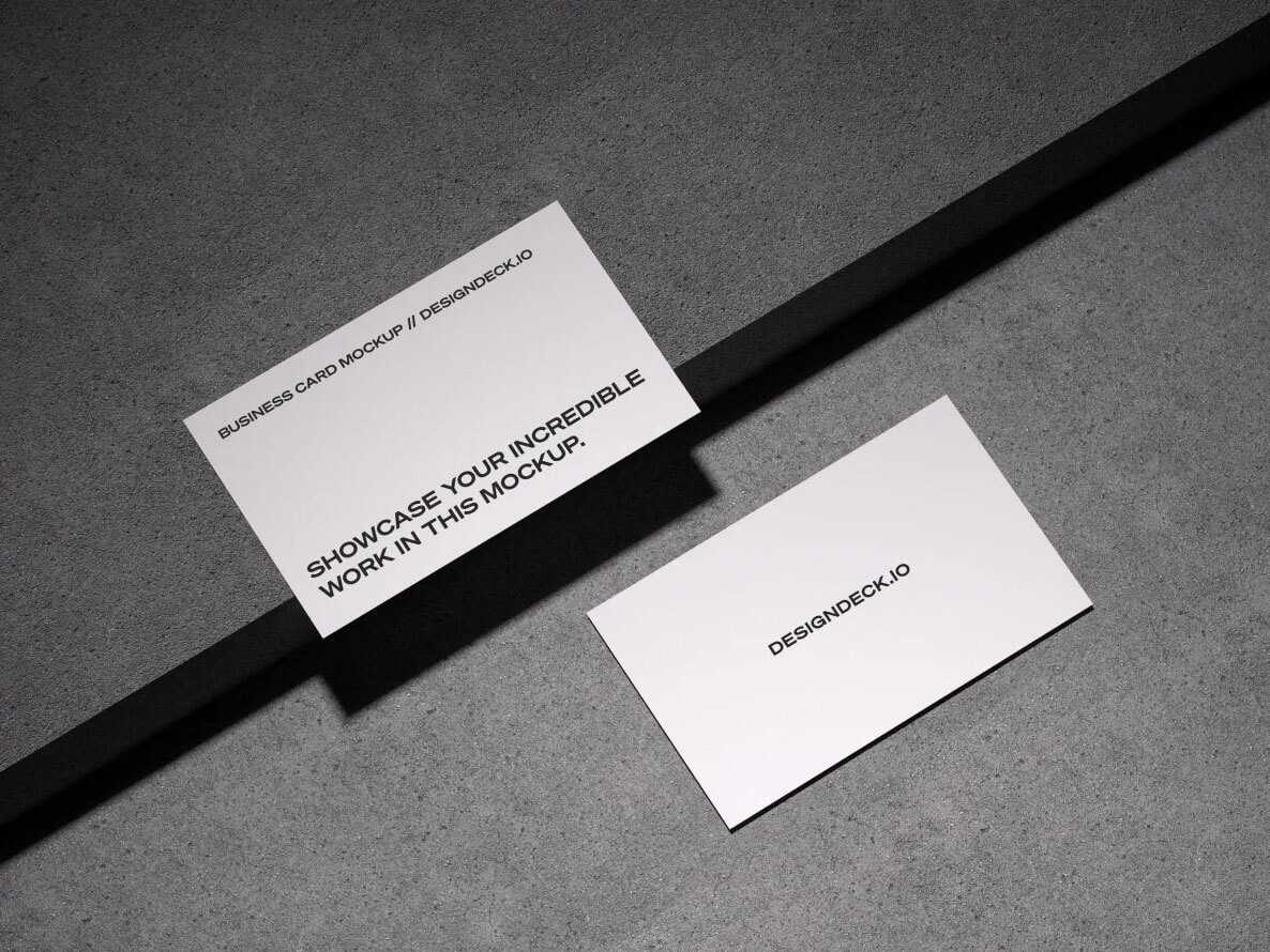 Free Dark Theme Business Card Mockup PSD PSD