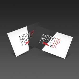 Free Dark & White Business Card Mockup PSD