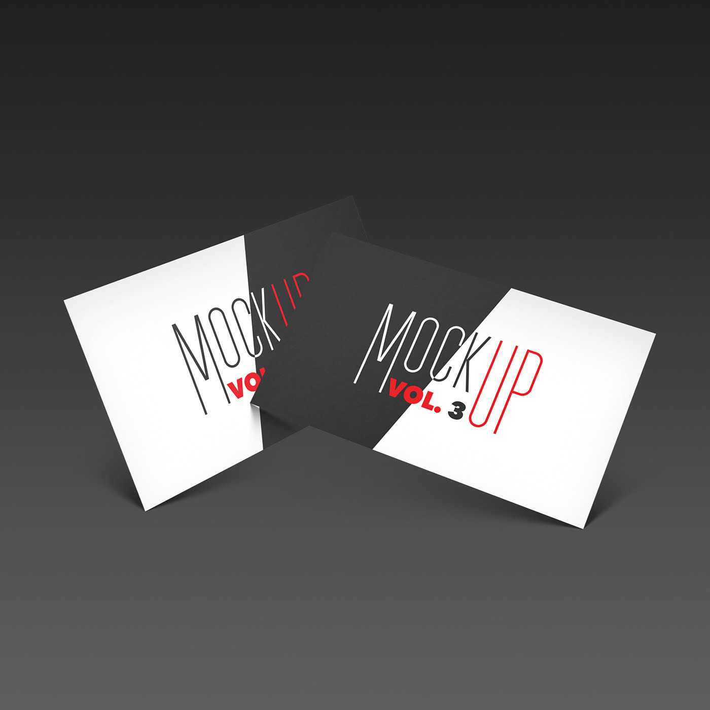 Free Dark & White Business Card Mockup PSD