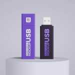 Free Data Storage USB Flash Drive Mockup PSD