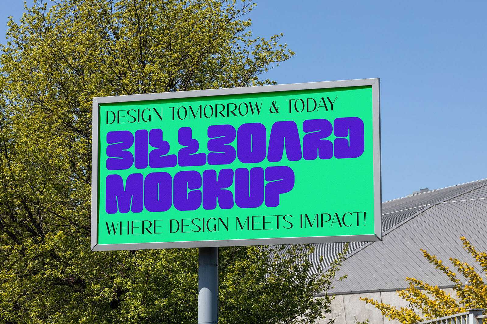 Free Daylight Street Billboard Mockup PSD