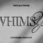 Free Debossed Paper Letterpress Logo Mockup PSD – Tactile Effect