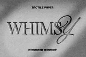 Free Debossed Paper Letterpress Logo Mockup PSD – Tactile Effect