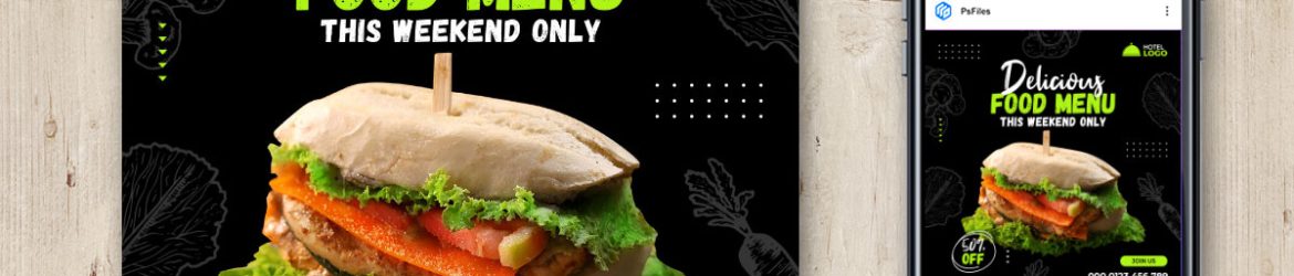 Free Delicious Fast Food Menu Instagram Post PSD Template Free Delicious Fast Food Menu Instagram Post PSD Template
