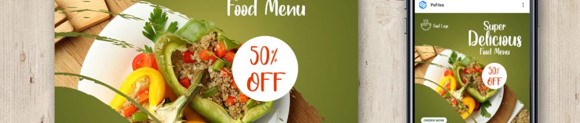 Free Delicious Food Menu Social Media Post Design Template PSD