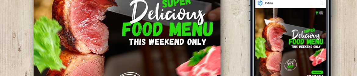 Free Delicious Food Offer Instagram Post PSD Template