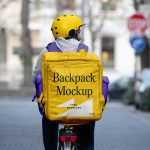 Free Delivery Backpack Mockup PSD