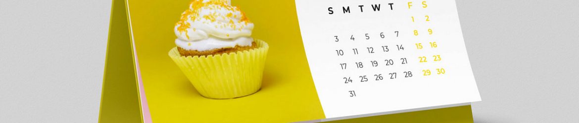 Free Desk Long Calendar Mockup PSD - Free PsFiles