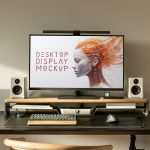 Free Desktop Monitor Mockup PSD