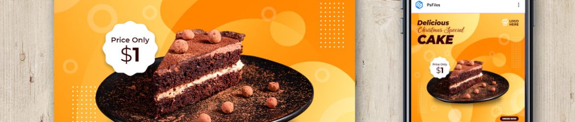 Free Dessert and Cake Shop Instagram Post Template PSD