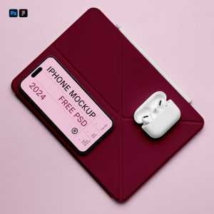 Free Device with Accesories Mockups