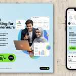 Free Digital Marketing Course Social Media Post Mockup PSD for Entrepreneurs