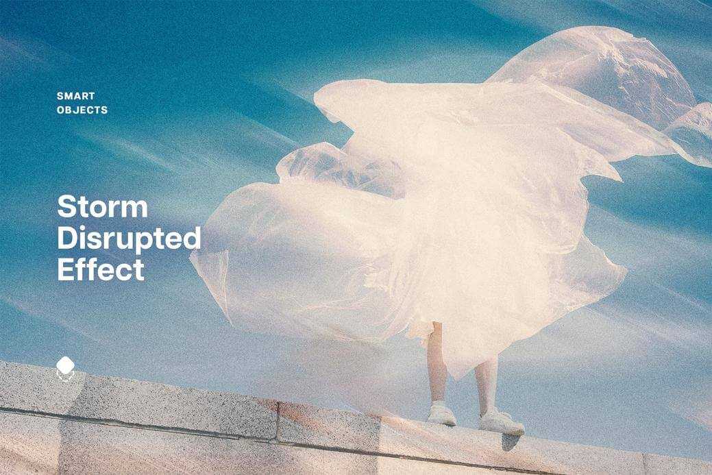 Free Disrupted Storm Photo Effect PSD file