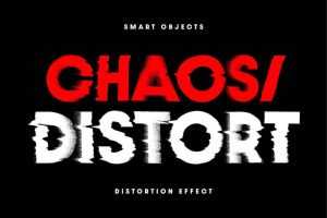 Free Distortion Text and Graphic Effect PSD file