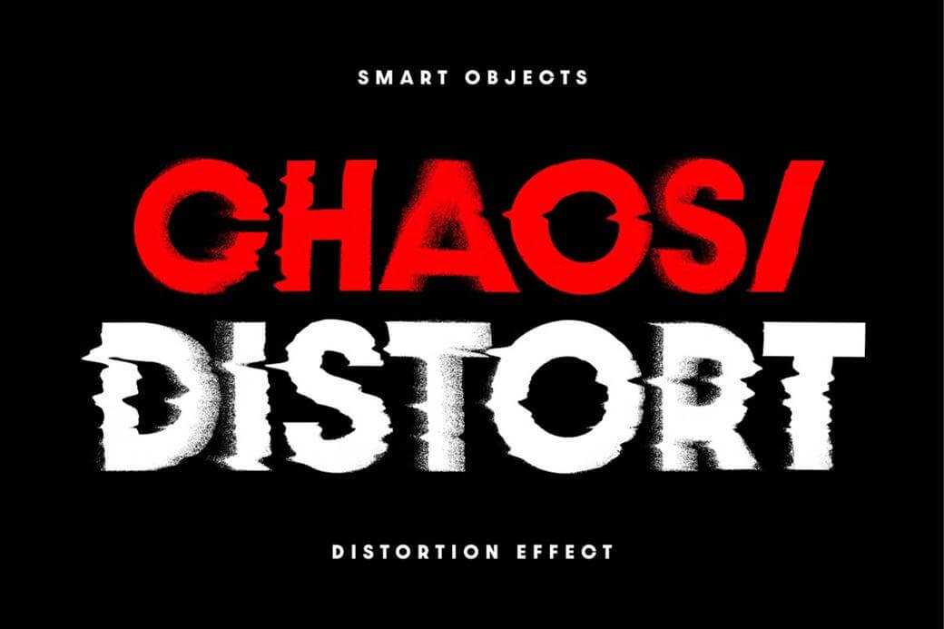 Free Distortion Text and Graphic Effect PSD file
