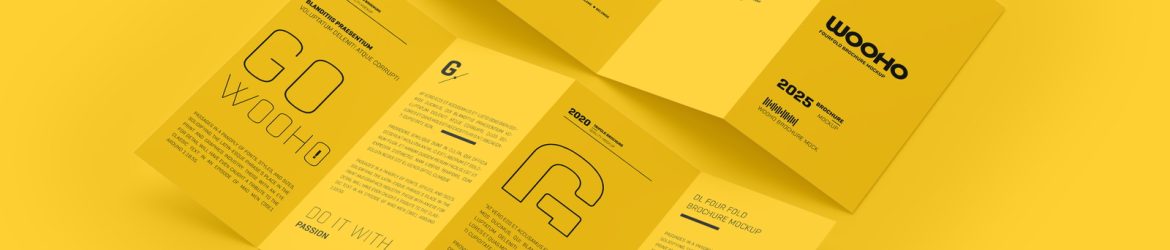 Free DL 4 Fold Brochure Mockup