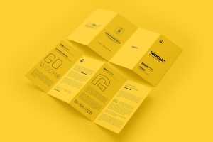Free DL 4 Fold Brochure Mockup