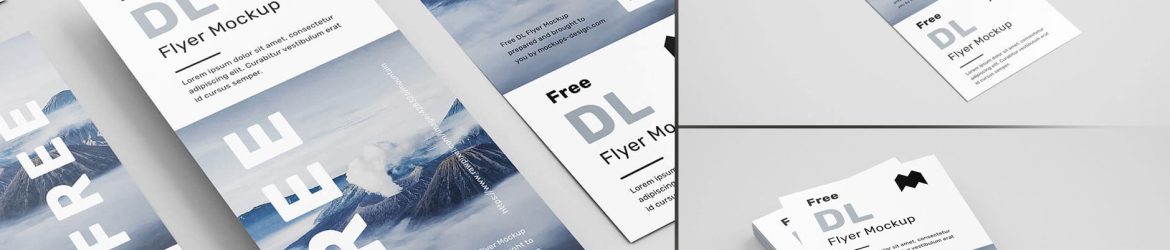 Free DL Flyer Mockup PSD Set (6 Renders)